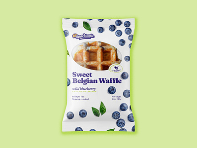 Belgian Waffle packaging design adobe design food packaging vector wrapper