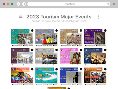 2023 Tourism Major Events graphic design