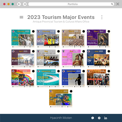 2023 Tourism Major Events graphic design