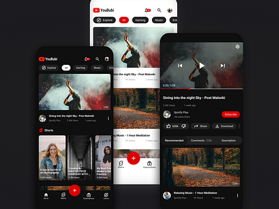 Youtube Home Screen Clone home feed home screen mobile mobile video player ui video youtube