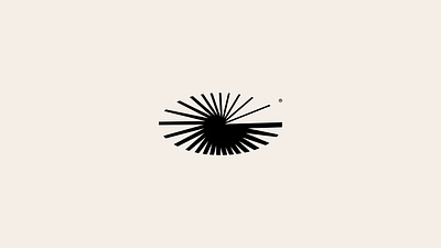 Eye + sun logo abstract black branding design eye geometry graphic design illustration logo logofolio mark modern portfolio ray shining stairs sun symmetry vector