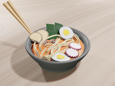 Toriku Paitan Ramen 3d blender branding design food art food design food photography foodmodeling graphic design ill illustration japan japanese japanese cuisine modeling noodle product visualization ramen texture mapping tokyo