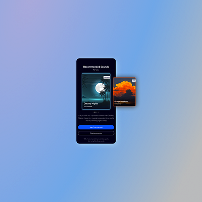 Premium Sound 2d app design design discover illustration ui ux vector