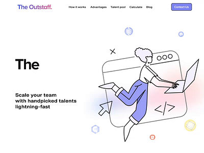 TheOutstaff Website design animation graphic design motion graphics ui