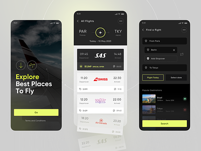 Book a Flight ✈️ — Mobile app app book booking flight mobile plane tckets ui