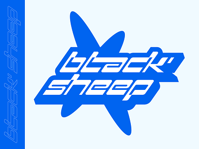 Black Sheep graphic design handlettering lettering logo logotype sticker type typography y2k