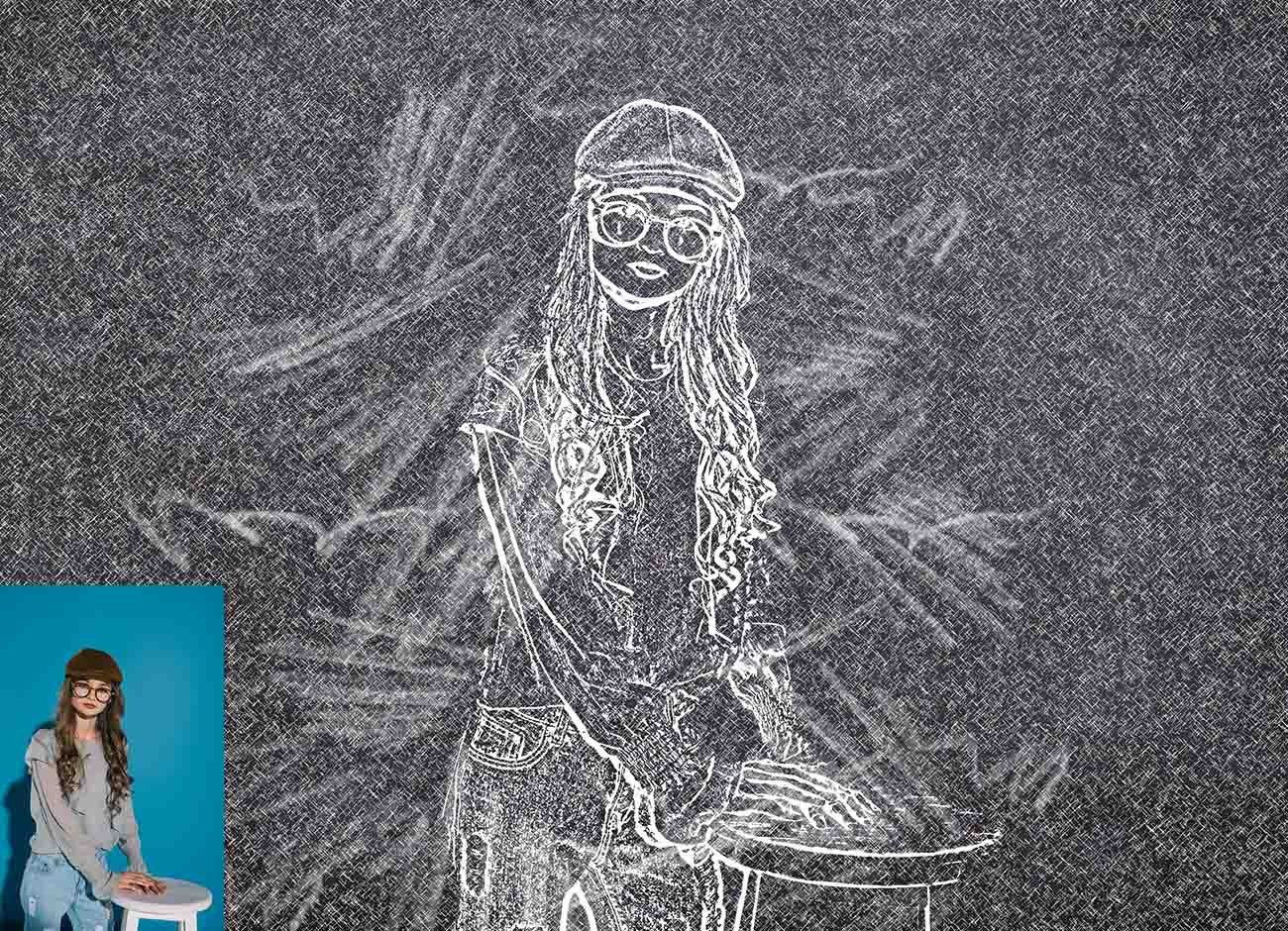 Choke Sketch Effect Action by AL AMIN on Dribbble