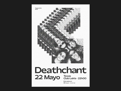 054 Deathchant brand branding bw cartaz concert deathchant design duotone graphic design grid layout leiria metal music poster rock sonicblast type type design typography