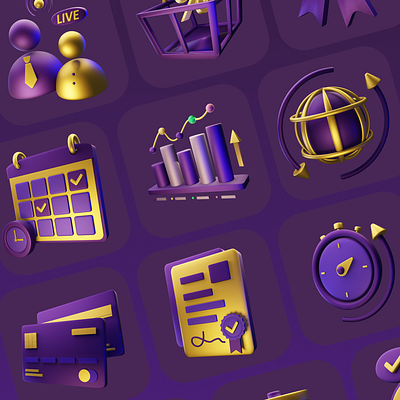 Business 3D icons 3d 3d illustration blender business graphic design icon