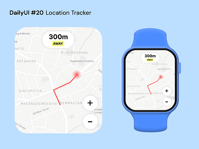 DailyUI Challenge Day 20 - Location Tracker dailyui design location tracker mockup ui uiux watch