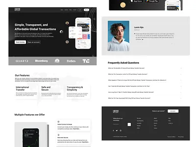 Fintech Landing Page financial fintech hero section landing page ui website