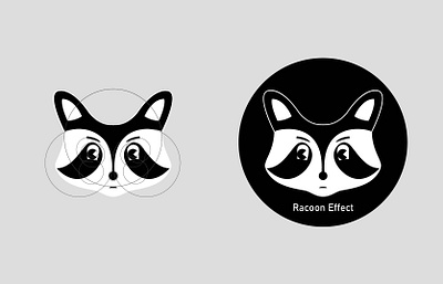 Mon logo Racoon Effect design graphic design illustrator logo vector