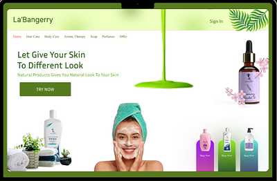 Cosmetic - web UI animation cosmetic web design personal care ui web