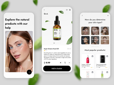 Skincare Beauty App Design Mobile App app beauty beauty products branding cosmetics cosmetics app mobille app skincare ui