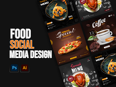 Social media design graphic design