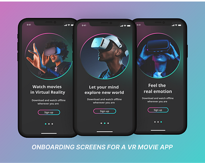 Virtual Reality Movie App app design ui virtual reality