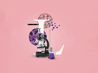 L - Lab 36days 36daysoftype chemestry collage collage art collage digital collage maker collageart design graphic graphicdesign illustration l lab letter lettering microscope science typo typography