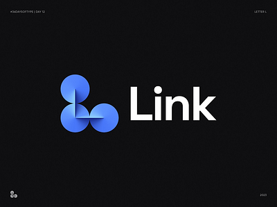 L for Link. 36 Days of Type. Day 12 blockchain branding cloud connection crypto defi deploy gradient hosting icon identity infrastructure letter l lettering link logo network saas server storage