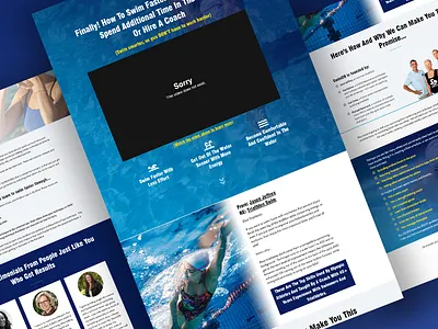 SWIM ON branding clickfunnel design digital marketing funnels illustration landing page logo marketing optin funnels optin page sales funnels sales page ui uiux vector web page website