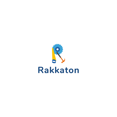 Rakkaton colorful fun funlogo graphic design industrial lettermark logo logoconcept logodesigner logos monogram online retail playful design simple tools vector