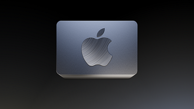 Apple Metal Card Viz for YooMoney advert apple c4d card cinema4d mail metal promo render visualization