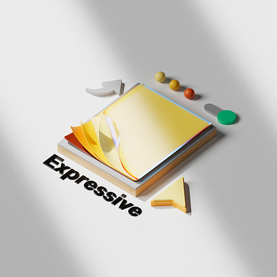 Expressive 3d 3d art 3d artist brand branding color design illustration logo ui