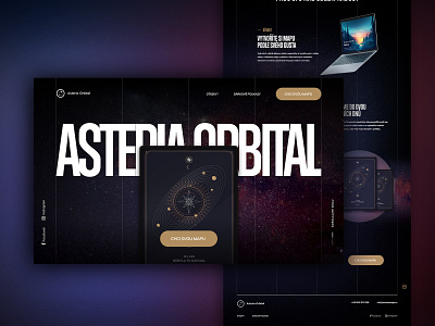 Astral map - Website design Concept black dark graphic design landingpage maps minimal star ui univers ux