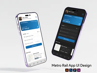 Metro Rail Mobile App UI Design app app ui design app user interface design designer illustration junaedasif metro rail metro rail app metro rail ui mobile app ui mockup rail rail app rail app design raile app ui ui mockup user interface vector