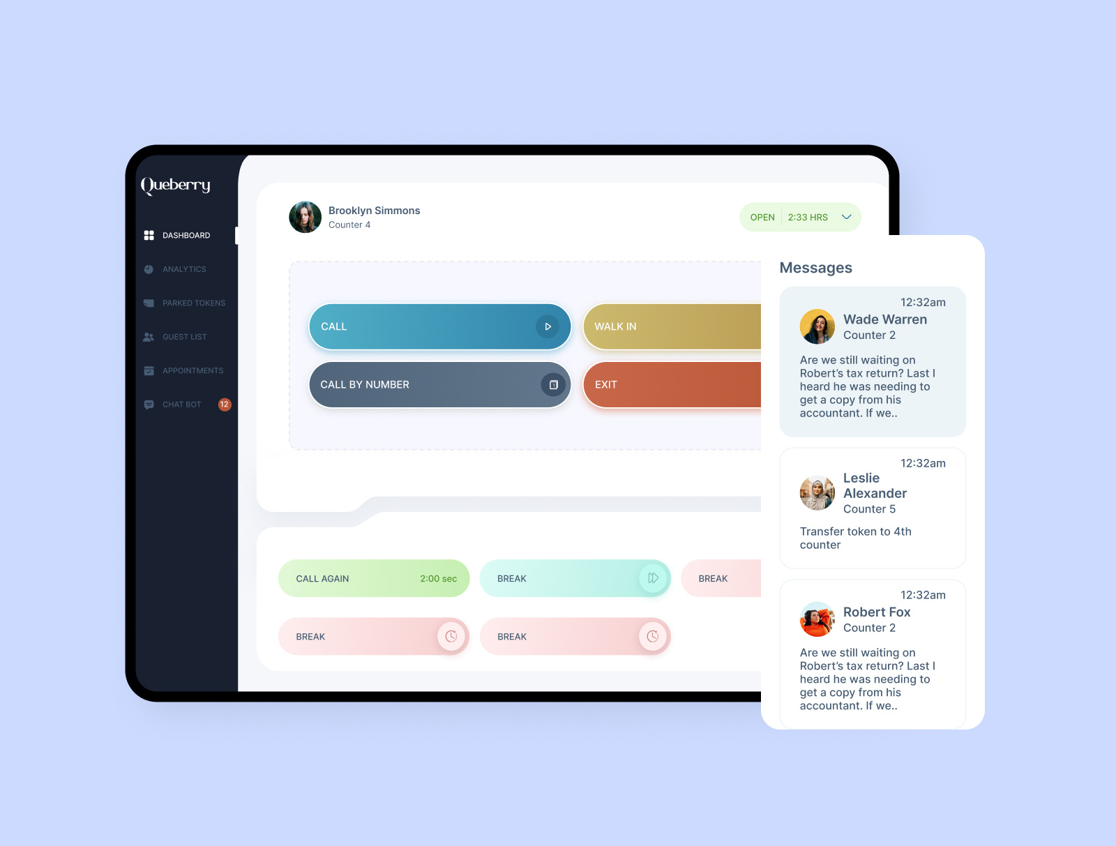 Queberry - Queue Management System animation branding design graphic design ui ux