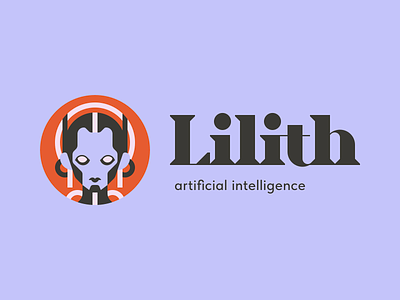 Lilith ai art artificial intelligence branding chat bot logo vector