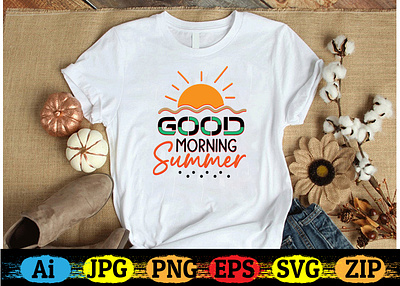 Good Morning Summer app branding design graphic design illustration logo typography ui ux vector