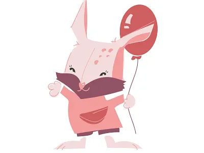 Bunny animal bunny character graphic graphic design illustration vector