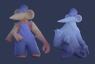 mouseineers: project wip 3d animals blender characters design illustration kidlit mouse wip