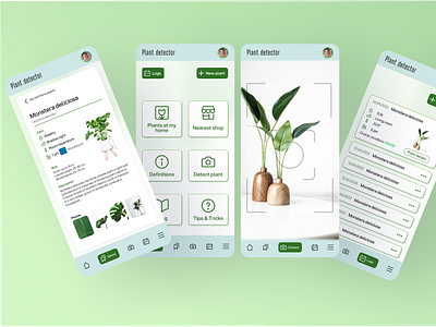 Minial and clean plant management mobile application app clean concept design graphic design illustration logo minimal mobile mobile app plant ui ux vector