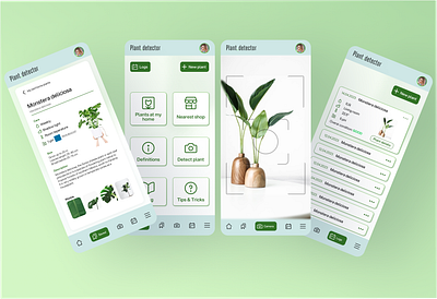 Minial and clean plant management mobile application app clean concept design graphic design illustration logo minimal mobile mobile app plant ui ux vector