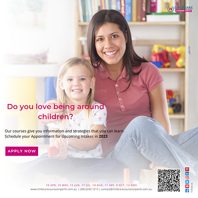 Do you love being around children? child care childcare courses in perth design