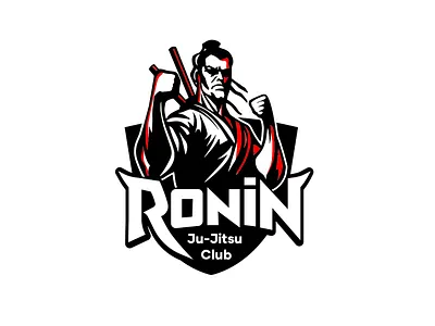 Ronin Ju Jitsu Club creative design illustration logo logomark ronin samuray sport