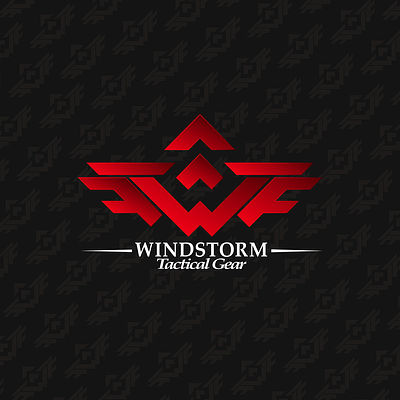"Windstorm" Tactical wear and gear firm branding graphic design logo minimal poster typography vector
