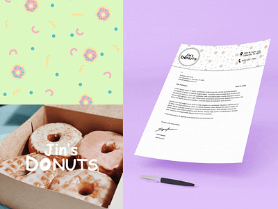 Jin's Donuts branding graphic design