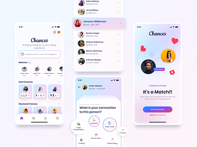 MatchMate - Find Your Perfect Match with MatchMate! daily ui dating dating app dribbble2023 find person finder friends love match matching screen matchmaking meet mobile ui partner profile profile match relationship tinder ui ux