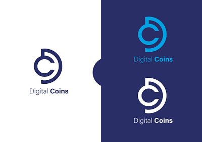 Logo Digital Coins cryptomonnaies design graphic design illustrator logo vector