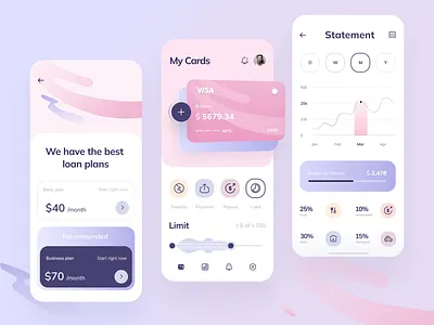 Finance service - Mobile app app app design bank banking finance finance app fintech fintech app mobile app mobile app design mobile design mobile ui wallet
