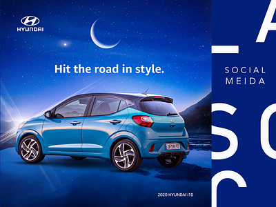 HYUNDI i10 ad ads art automotive branding car design graphic design media social social media