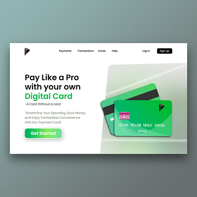 Payment Card Website landing page graphic design ui ui design user experience user interface ux ux design web design