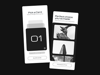 Card Interraction UI design ui ux