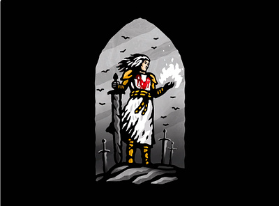 V Publishing branding design dusan klepic fantasy games gaming illustration knight logo publishing warrior