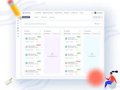 UI Exploration - Admission Experience for teachers creative design design inspiration dribble freelance designer interaction design ui