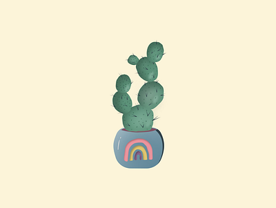 Cactus creative design dribble freelance designer illustration