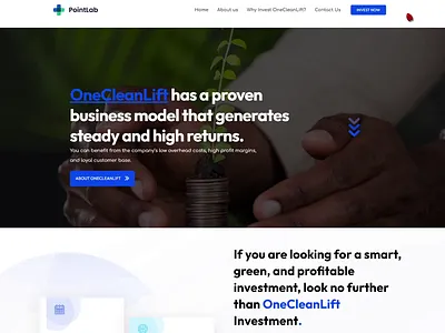 Invest in OneCleanLift animation ui website website design