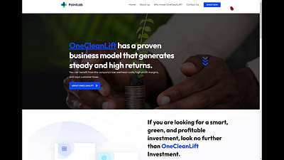 Invest in OneCleanLift animation ui website website design